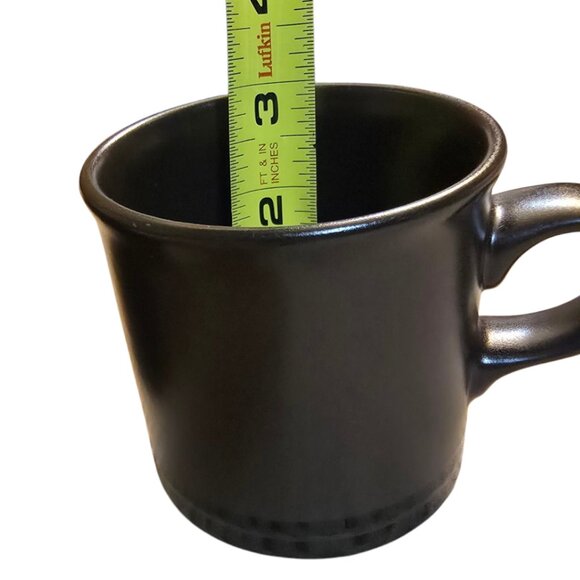 NWOT Set of 2 PFALTZGRAFF Midnight Sun Matte Black Stripe Mugs Cups NWOT - Picture 4 of 7